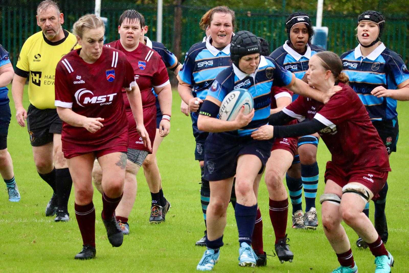 photo of Chlo&eacute; playing rugby